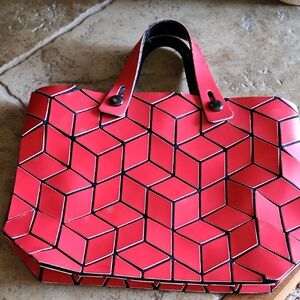 Patrizia Luca Geometric Red Hand Bag
